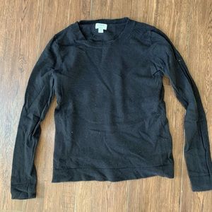 Black Wool Teddy Sweater